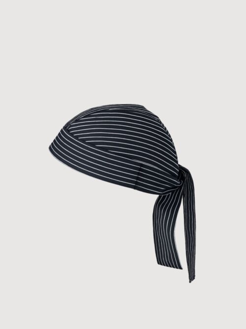 Gorro de chef negro con rayas blancas ajustable – Coldota